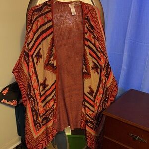 Mossimo Supply Co. Red and Cream Knit Cardigan